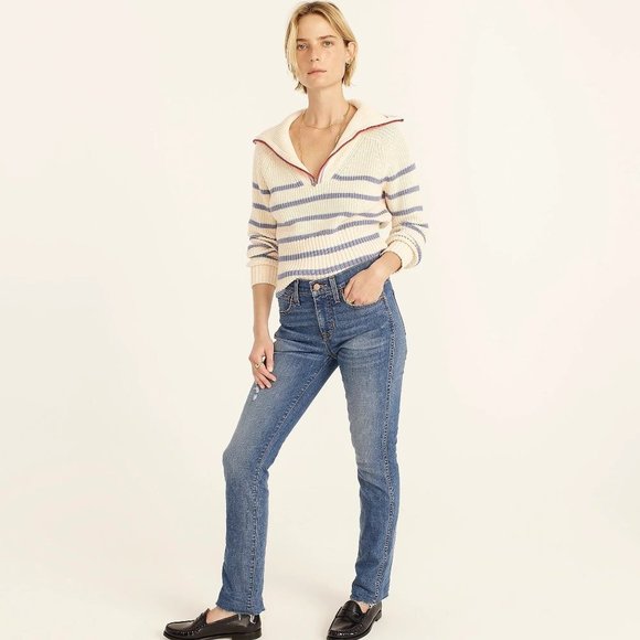 J Crew Denim - J CREW 9" Mid-Rise Vintage Slim Straight Jeans #BD358 Size 29 NWT